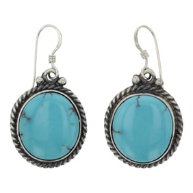 Michael Calladito Navajo Compitos Turquoise Earrings