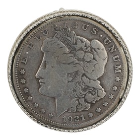 Vintage Morgan Silver Dollar Pin / Pendant