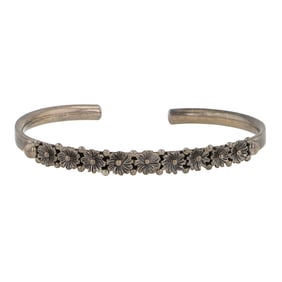 Rita Montoya Navajo Plain Silver Bracelet