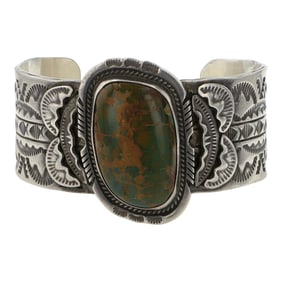 Navajo Royston Turquoise Cuff Bracelet