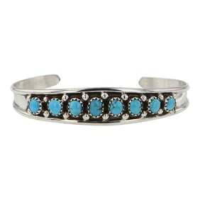 Navajo Kingman Turquoise Cuff Bracelet