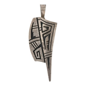 Vintage Hopi Plain Silver Pendant