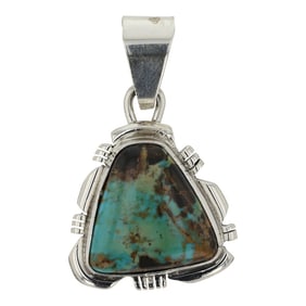 Jimmy Garcia Navajo Carico Lake Turquoise Pendant
