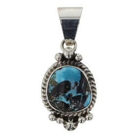 Ella Linkin Navajo Nevada Turquoise Pendant