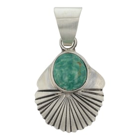Danny Henio Navajo Fox Turquoise Pendant