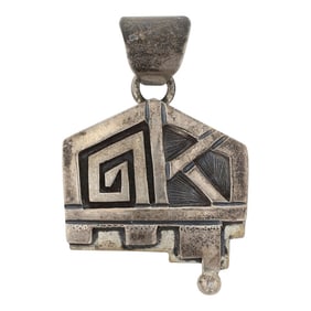 Peter Nelson Navajo Plain Silver Pendant