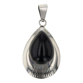 Ella Peter Navajo Black Onyx Pendant