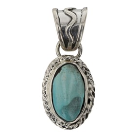 Navajo Compitos Turquoise Pendant