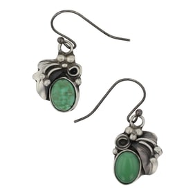 Lydia Begay Navajo Nevada Turquoise Earrings