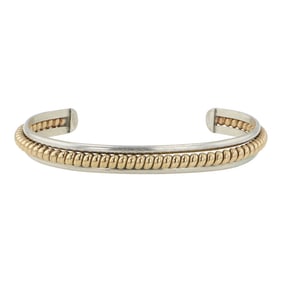 Navajo Sterling Silver & 12K Gold Filled Cuff Bracelet