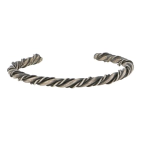 Vintage Navajo Plain Silver Twist Wire bracelet