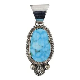 Della Wyllie Navajo Water web Kingman Turquoise Pendant