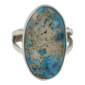 Paul Livingston Navajo Compitos Turquoise Ring