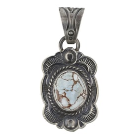 Roland Dodson Navajo Golden Hill Turquoise Pendant