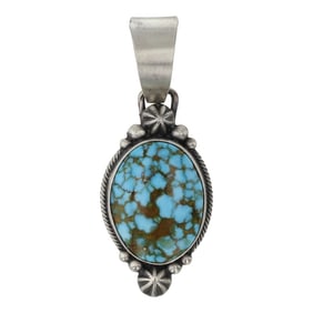 Daniel Benally Navajo Turquoise Mountain Turquoise Pendant