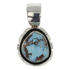 Randy Boyd Navajo Golden Hill Turquoise Pendant