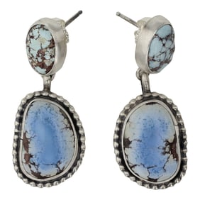 Rena Shelly Navajo Golden Hill Turquoise Earrings