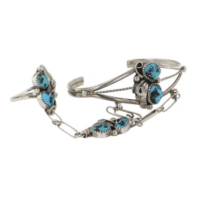 Navajo Kingman Turquoise Slave Bracelet