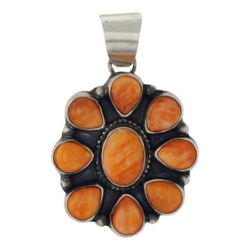Ella Peter Navajo Spiny Oyster Cluster Pendant