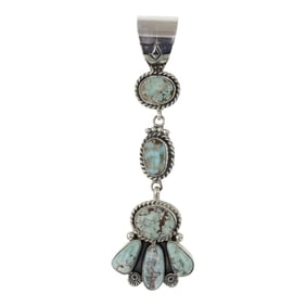Ella Linkin Navajo Dry Creek Turquoise Pendant