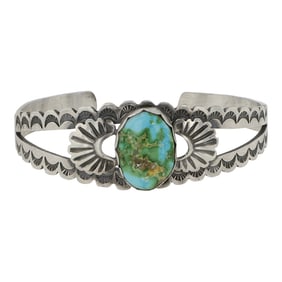 Mark Yazzie Navajo Sonoran Gold Turquoise Cuff Bracelet