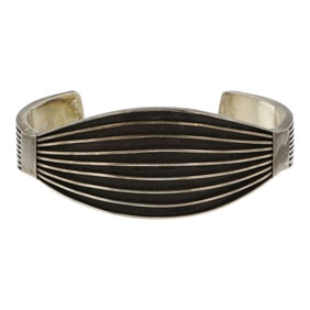 Vintage Navajo Plain Silver Cuff Bracelet