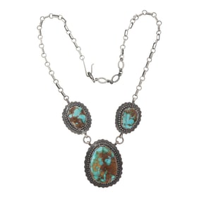 Cordell Platero Navajo Royston Turquoise Necklace
