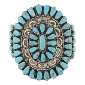 Tom Billy Navajo Cluster Block Cuff Bracelet