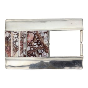 Frank Carillo Laguna Pueblo Wildhorse Inlay Belt Buckle