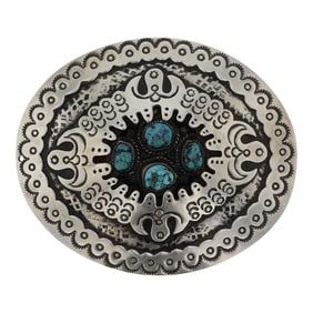 Dashner Vintage Navajo Kingman Turquoise Belt Buckle
