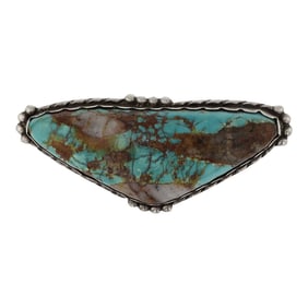 Vintage Navajo Royston Turquoise Freeform Large Pin