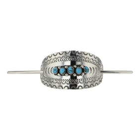 Darlene C Thomas Navajo Kingman Turquoise Hair Barrette