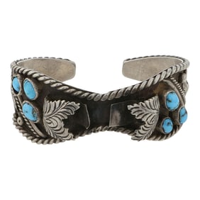 Vintage Navajo Kingman Turquoise Watch bracelet