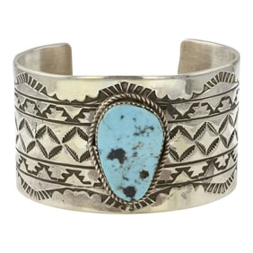 Rick Enriquez Navajo Compitos Turquoise Cuff Bracelet