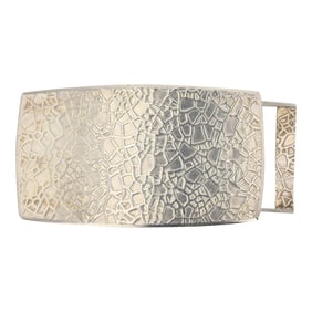 Navajo Plain Silver Cast Belt Buckle