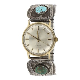 Vintage Navajo Nevada Turquoise Watch Bracelet