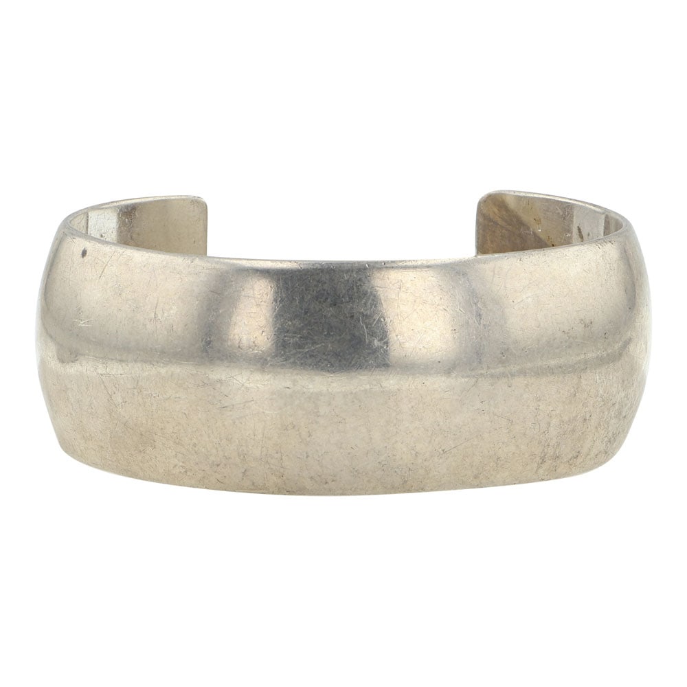Sarah Cly Vintage Navajo Plain Silver Cuff bracelet (1 of 3)