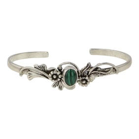 Navajo Malachite Cuff Bracelet