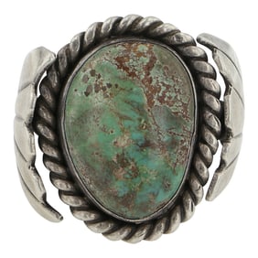Vintage Navajo Nevada Turquoise Ring