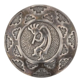 Navajo Plain Silver Kokopelli Pin