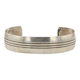 Vintage Navajo Plain Silver Cuff bracelet