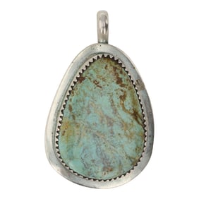 Vintage Navajo Nevada Turquoise Pendant