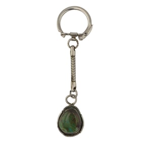 Vintage Navajo Nevada Turquoise Key Chain