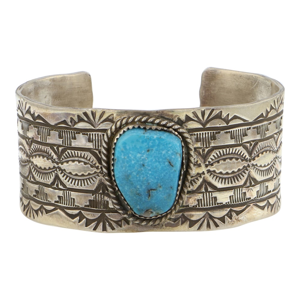Rick Enriquez Navajo Compitos Turquoise Cuff Bracelet (1 of 3)