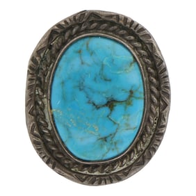 Vintage Navajo Nevada Turquoise Pin