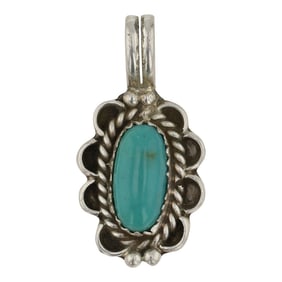 Navajo Compitos Turquoise Pendant