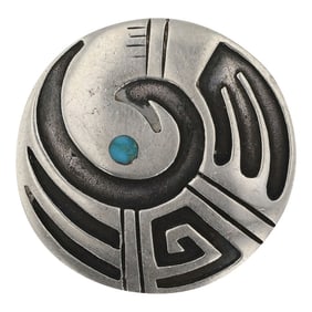 Vintage Navajo Turquoise Pin
