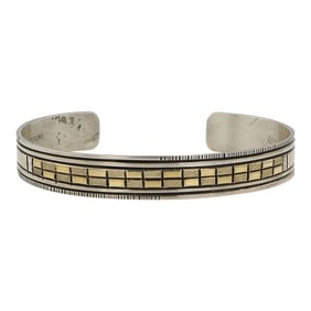 Navajo 14K Gold & Sterling Silver Cuff Bracelet