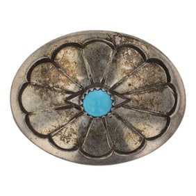 Vintage Navajo Kingman Turquoise Pin