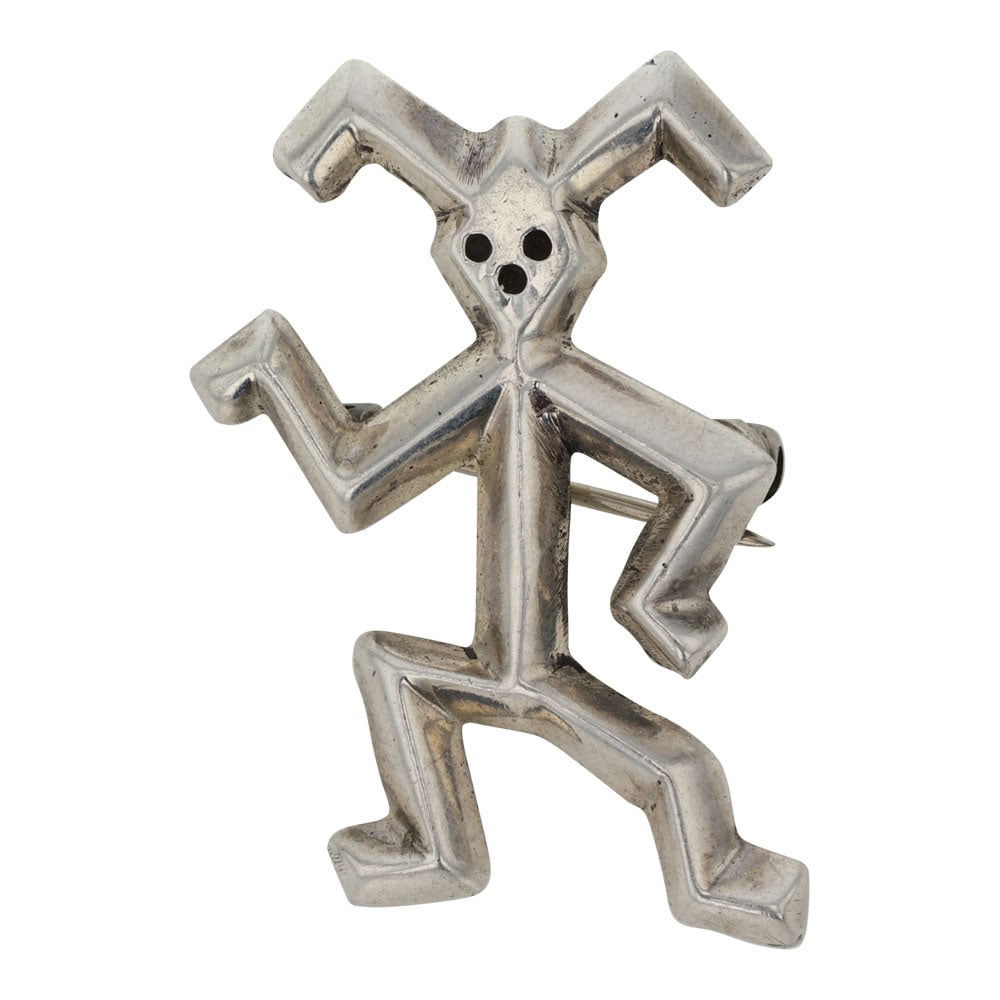 Frances Jones Navajo Plain Silver Sandcast Pin (1 of 2)